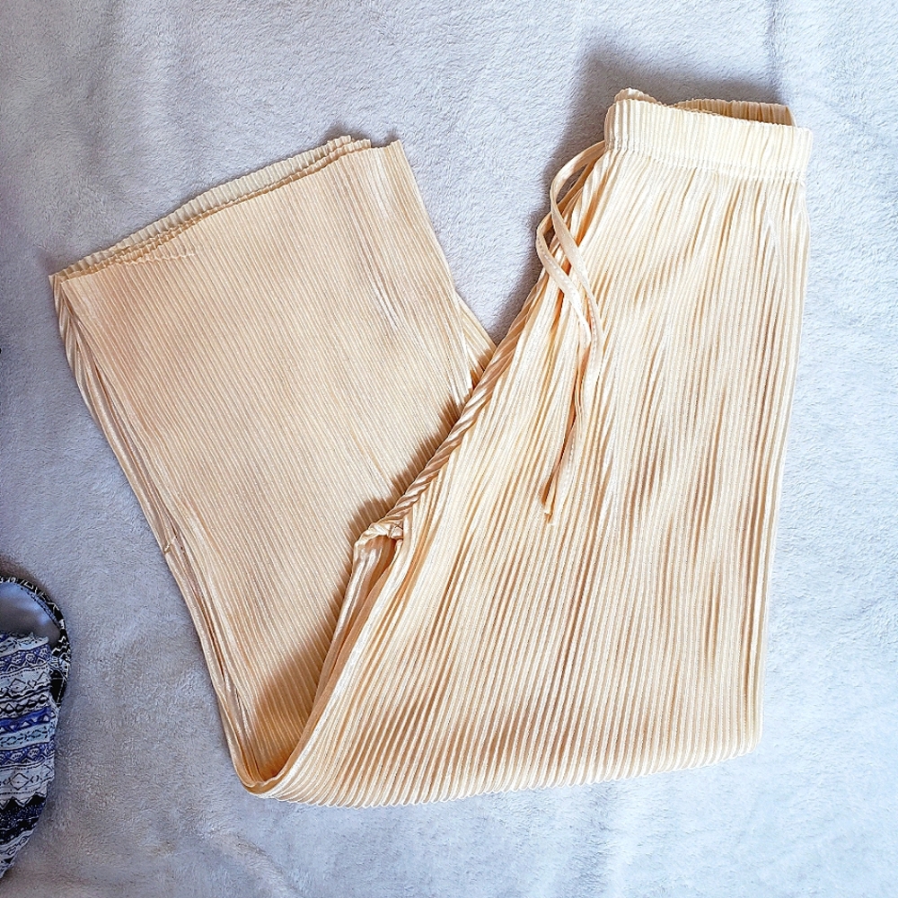 Shiny palazzo pants